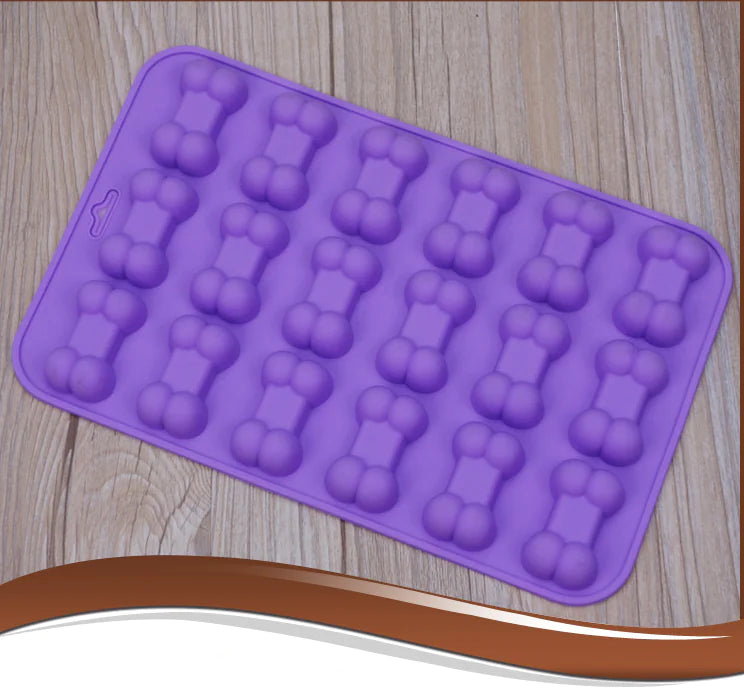 Silicone Dog Paw and Bone Cake Molds for Baking