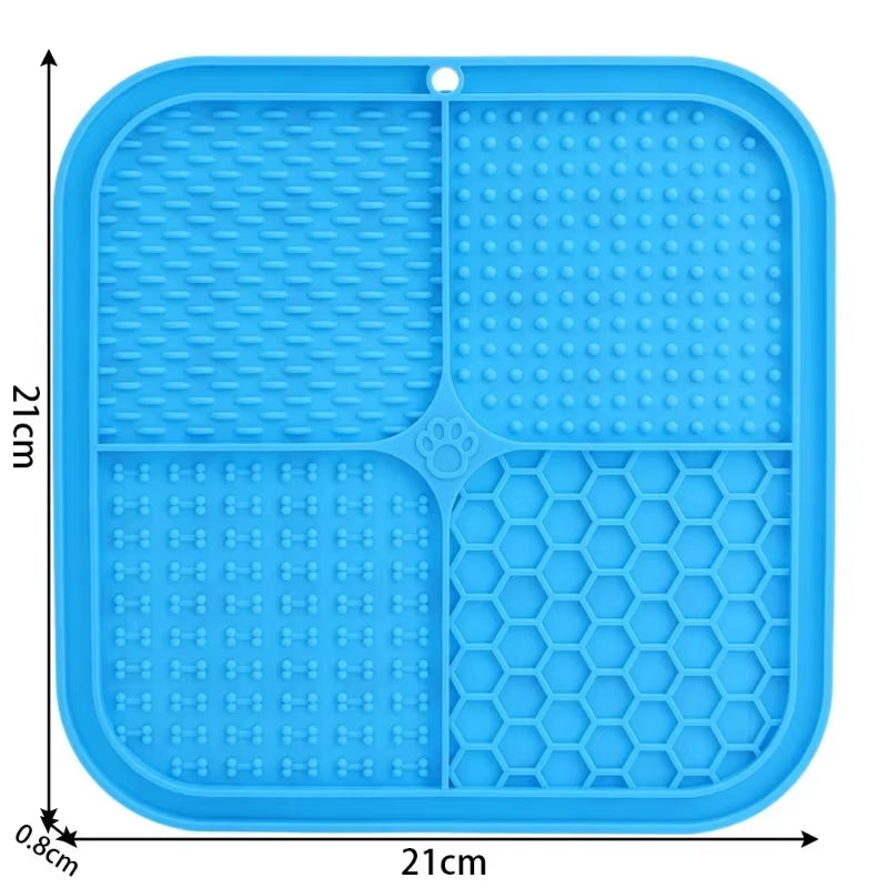 Dog Lick Mat with Suction Cup Slow Feeders Licking Pet Anxiety Relief Cat Training for Yogurt Peanut Butter Pet Feeding Supply