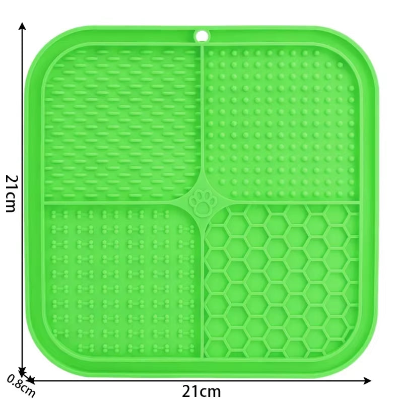 Dog Lick Mat with Suction Cup Slow Feeders Licking Pet Anxiety Relief Cat Training for Yogurt Peanut Butter Pet Feeding Supply