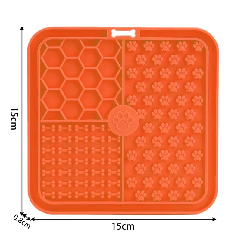 Dog Lick Mat with Suction Cup Slow Feeders Licking Pet Anxiety Relief Cat Training for Yogurt Peanut Butter Pet Feeding Supply