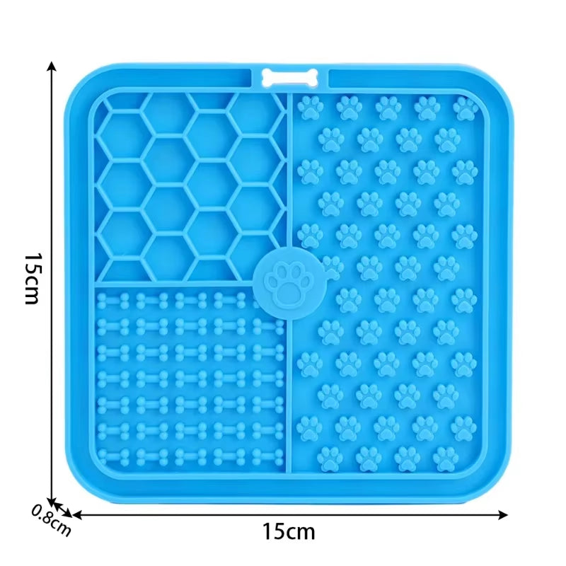 Dog Lick Mat with Suction Cup Slow Feeders Licking Pet Anxiety Relief Cat Training for Yogurt Peanut Butter Pet Feeding Supply