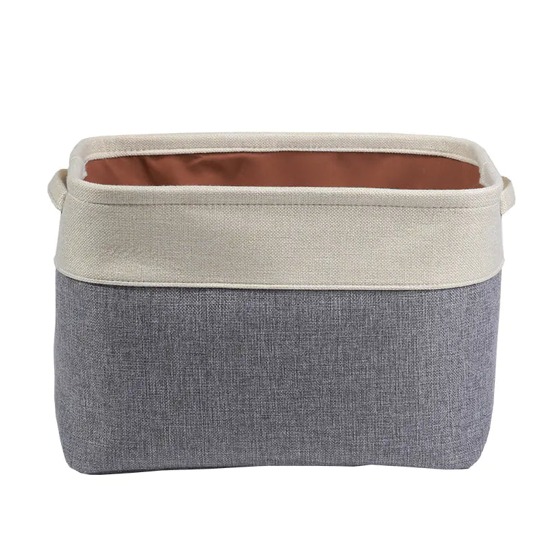 Foldable Japanese Cotton Linen Storage Basket for Clothes