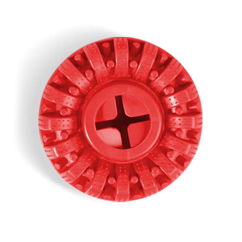 Dog Bite Resistant Red Rubber Food Leaking Toy