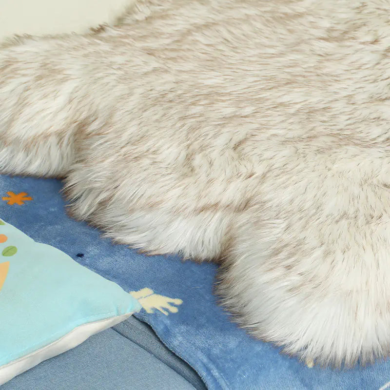 Pet Dog Supplies Faux Fur Thick Dog Mat for Large Dogs
