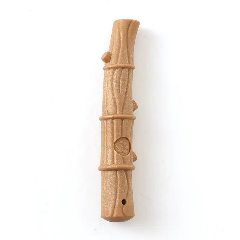 Durable Pine Wood Dog Chew Toy - Bone Shape Interactive