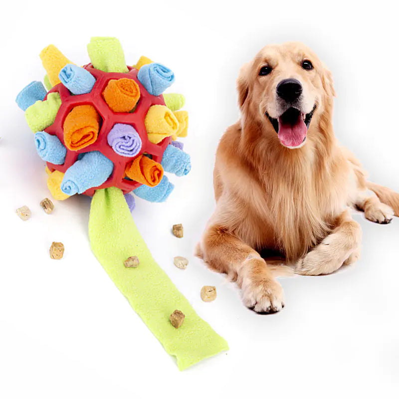 Pet Dog Sniff & Snack Puzzle Ball for Canine Enrichment