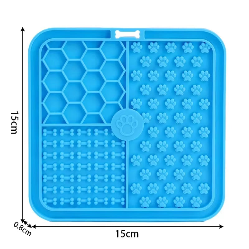 Dog Lick Mat with Suction Cup Slow Feeders Licking Pet Anxiety Relief Cat Training for Yogurt Peanut Butter Pet Feeding Supply