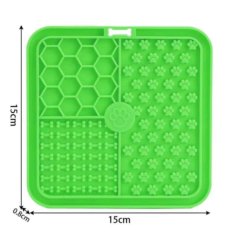 Dog Lick Mat with Suction Cup Slow Feeders Licking Pet Anxiety Relief Cat Training for Yogurt Peanut Butter Pet Feeding Supply