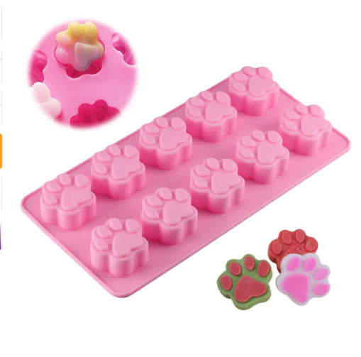Silicone Dog Paw and Bone Cake Molds for Baking