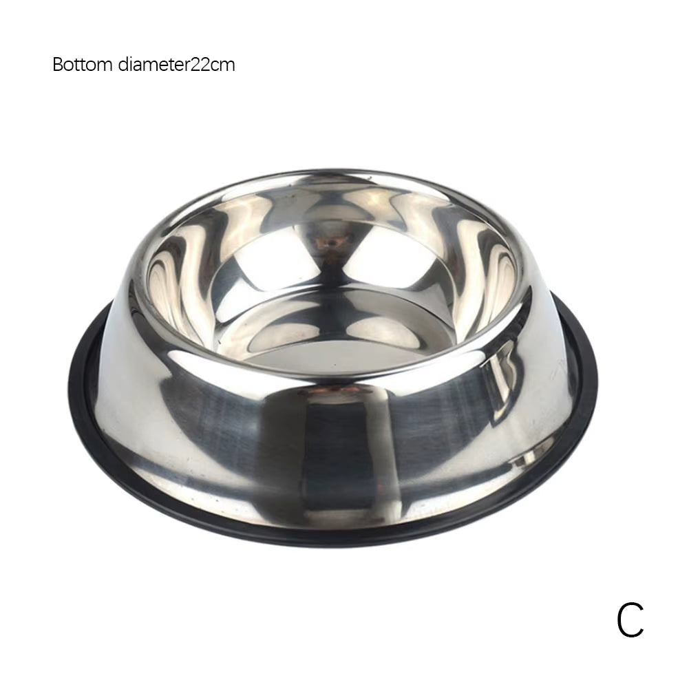 Steel Pet Dog Bowl Feeder Skidproof Anti-Ant Food Water Drink Dishes Feeder Dog Bowls Food Accessories Pet Supplies