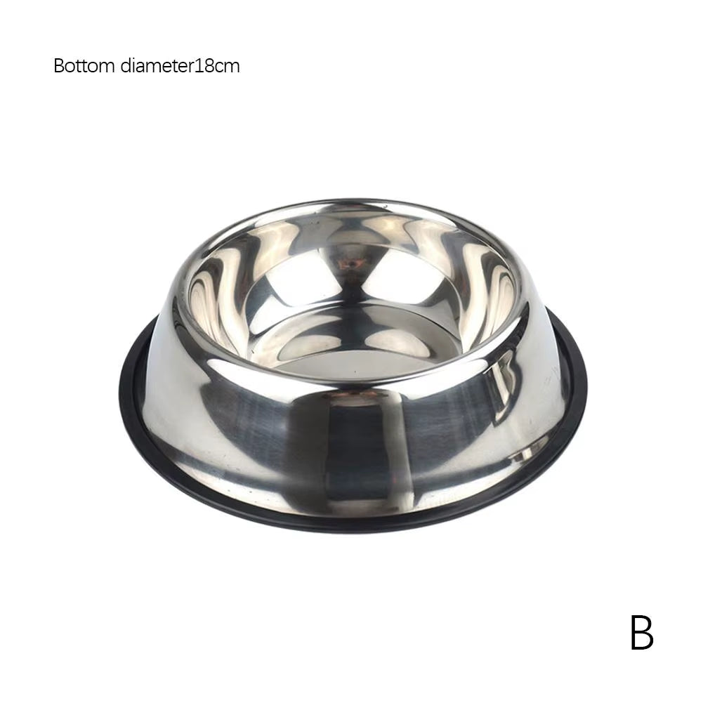 Steel Pet Dog Bowl Feeder Skidproof Anti-Ant Food Water Drink Dishes Feeder Dog Bowls Food Accessories Pet Supplies