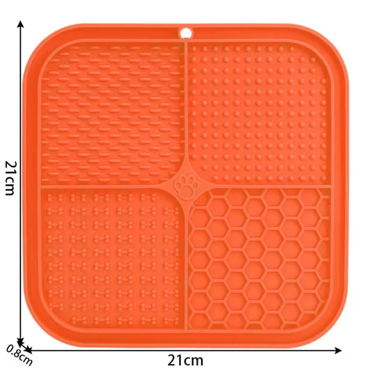 Dog Lick Mat with Suction Cup Slow Feeders Licking Pet Anxiety Relief Cat Training for Yogurt Peanut Butter Pet Feeding Supply