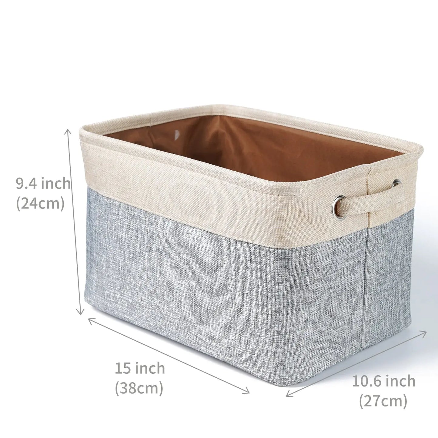 Foldable Japanese Cotton Linen Storage Basket for Clothes