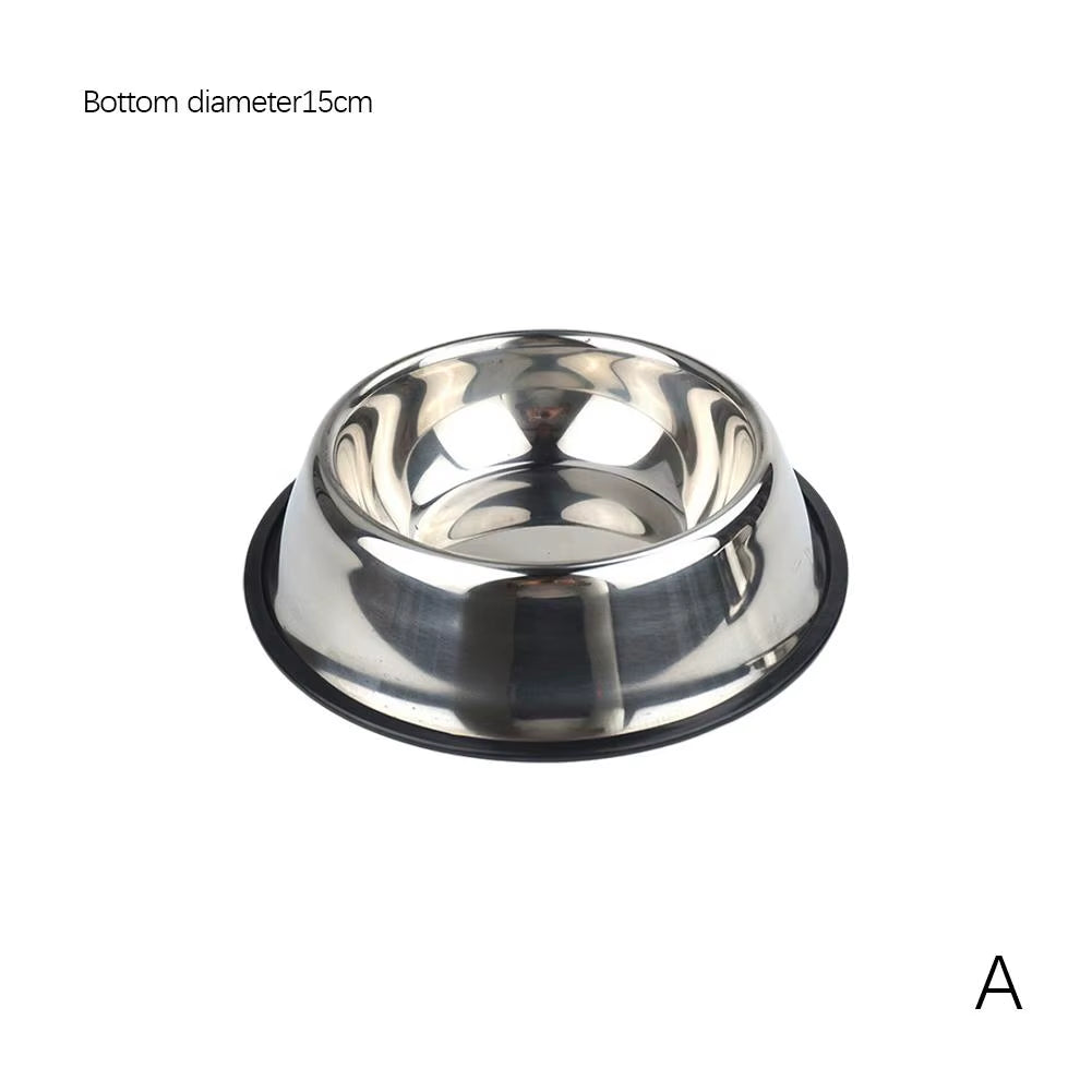 Steel Pet Dog Bowl Feeder Skidproof Anti-Ant Food Water Drink Dishes Feeder Dog Bowls Food Accessories Pet Supplies
