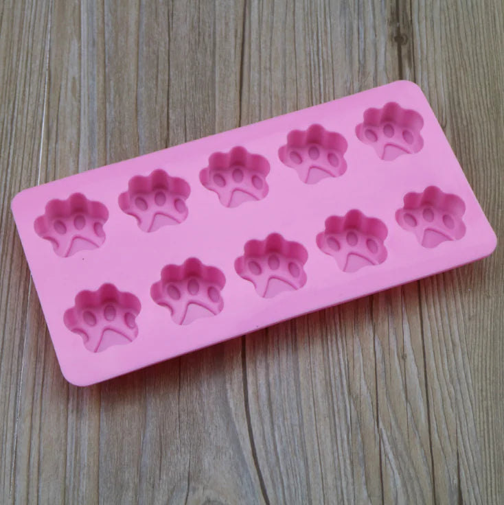 Silicone Dog Paw and Bone Cake Molds for Baking