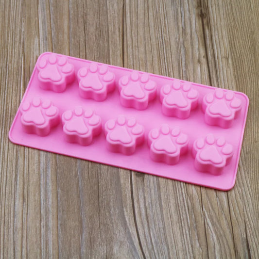 Silicone Dog Paw and Bone Cake Molds for Baking